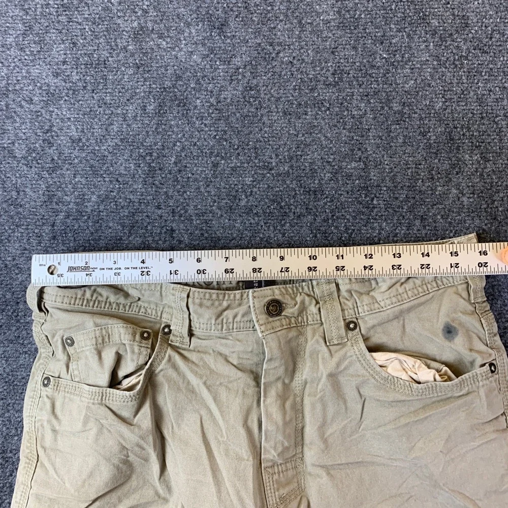 Prana Carpenter Pants Mens 32x30 Khaki Flannel Lined Insulated Workwear Gorpcore